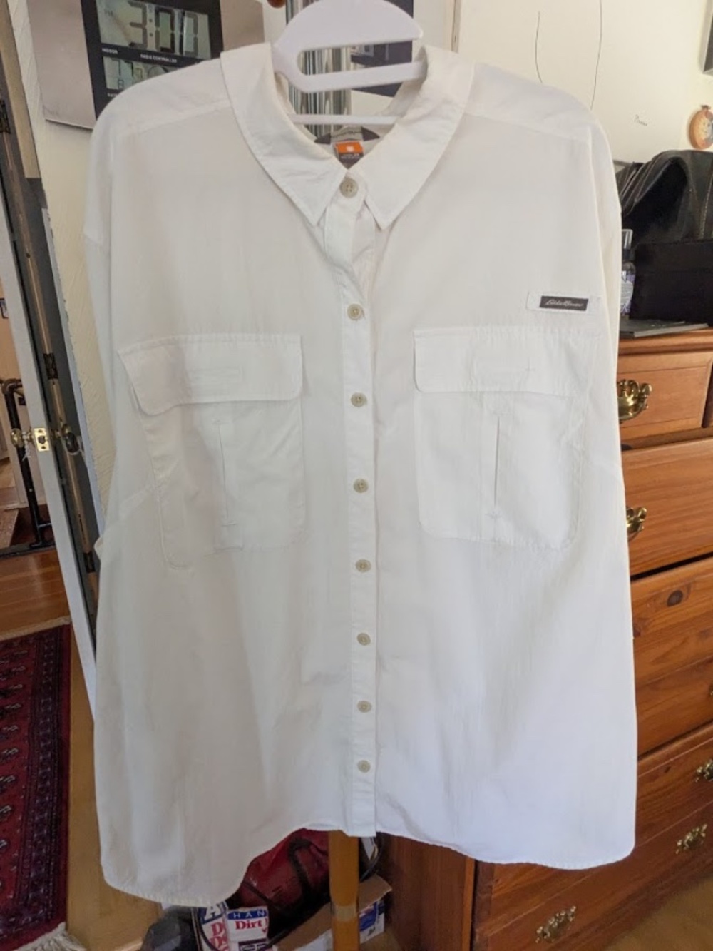 Eddie Bauer Women's White Gorpcore Blouse, 2x